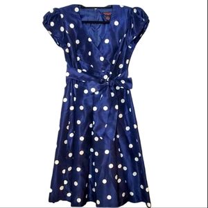 Signature by Robbie Bee Blue and White Polka Dot